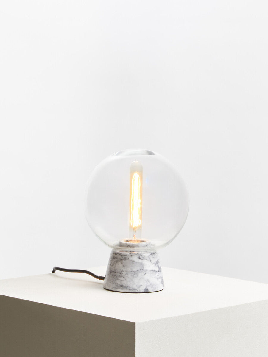 Lamonte Globe Lamp with Grey Marble Base