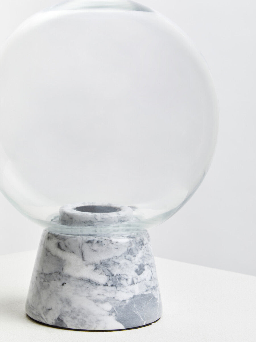 Lamonte Globe Lamp with Grey Marble Base
