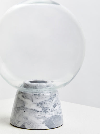 Lamonte Globe Lamp with Grey Marble Base