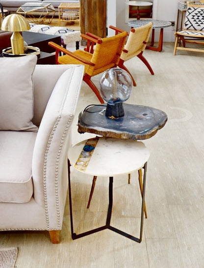 Lamonte Globe Lamp with Black Marble Base