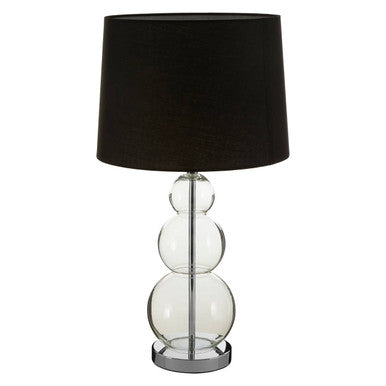 Luke Black Fabric Shade Table Lamp
