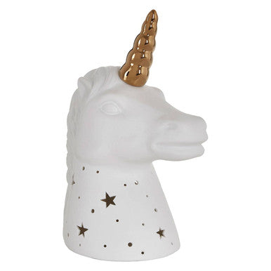 Ola Kids Unicorn with Gold Horn Ceramic Night Light