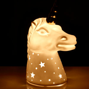Kids Unicorn with Gold Horn Ceramic Night Light | Ola