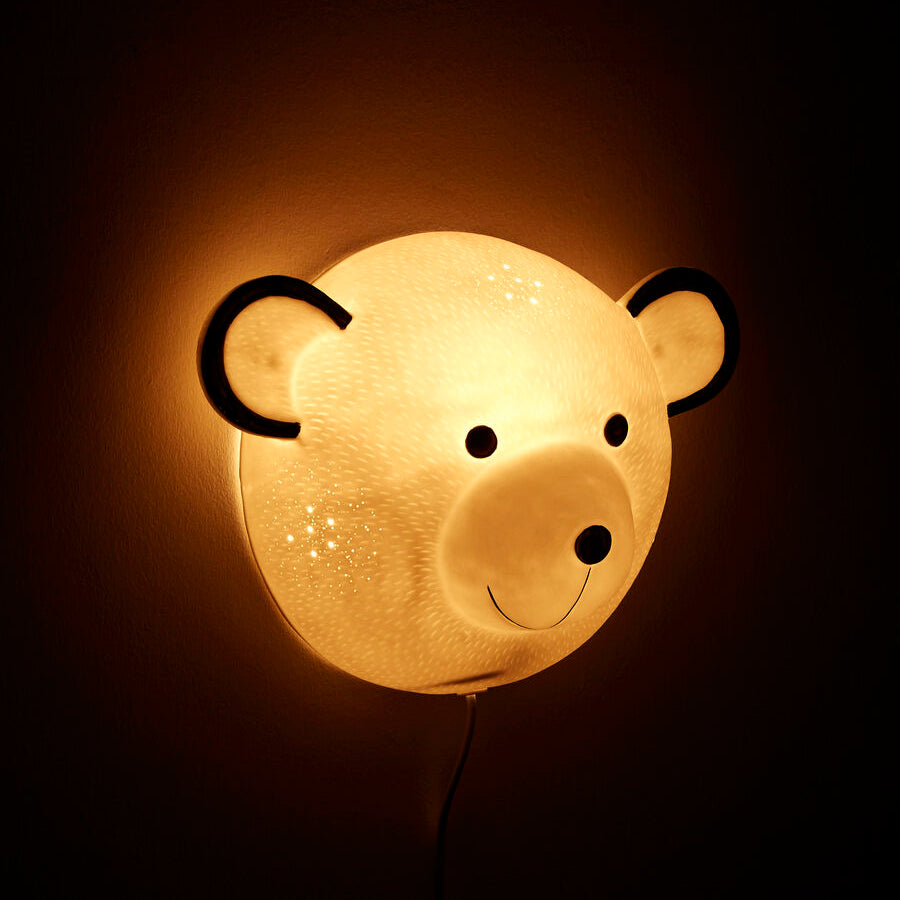 Ola Kids Ceramic Bear Wall Night Light