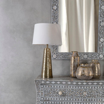 Spiridon Antique Brass Finish Table Lamp With Cream Shade - image 2