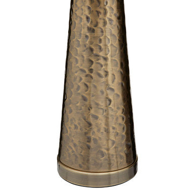 Spiridon Antique Brass Finish Table Lamp With Cream Shade