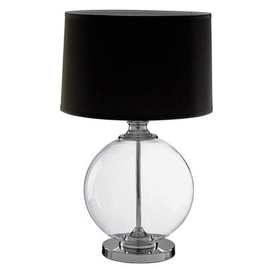 Edna Small Black Linen Shade Table Lamp