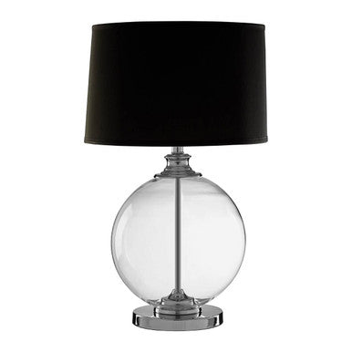 Edna Small Black Linen Shade Table Lamp