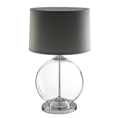 Edna Small Grey Linen Shade Table Lamp