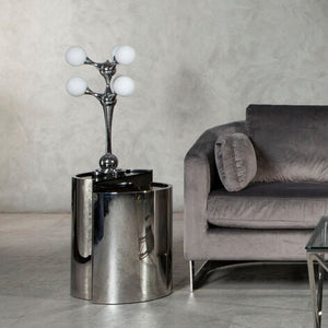 Chrome 6 Light Table Lamp with Glass Shades | Heba