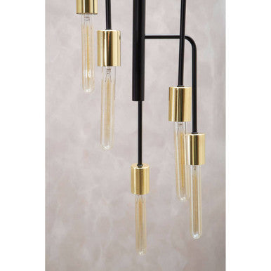 Lagona 5 Bulb Gold And Black Pendant Light