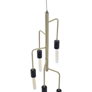Lagona 5 Bulb Antique Brass Pendant Light - image 3