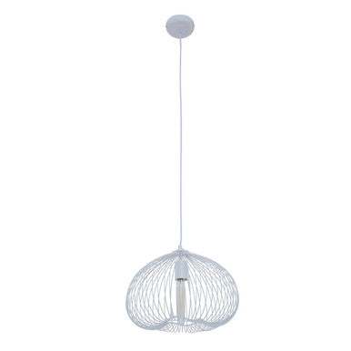 Lavis 1 Bulb White Finish Pendant Light