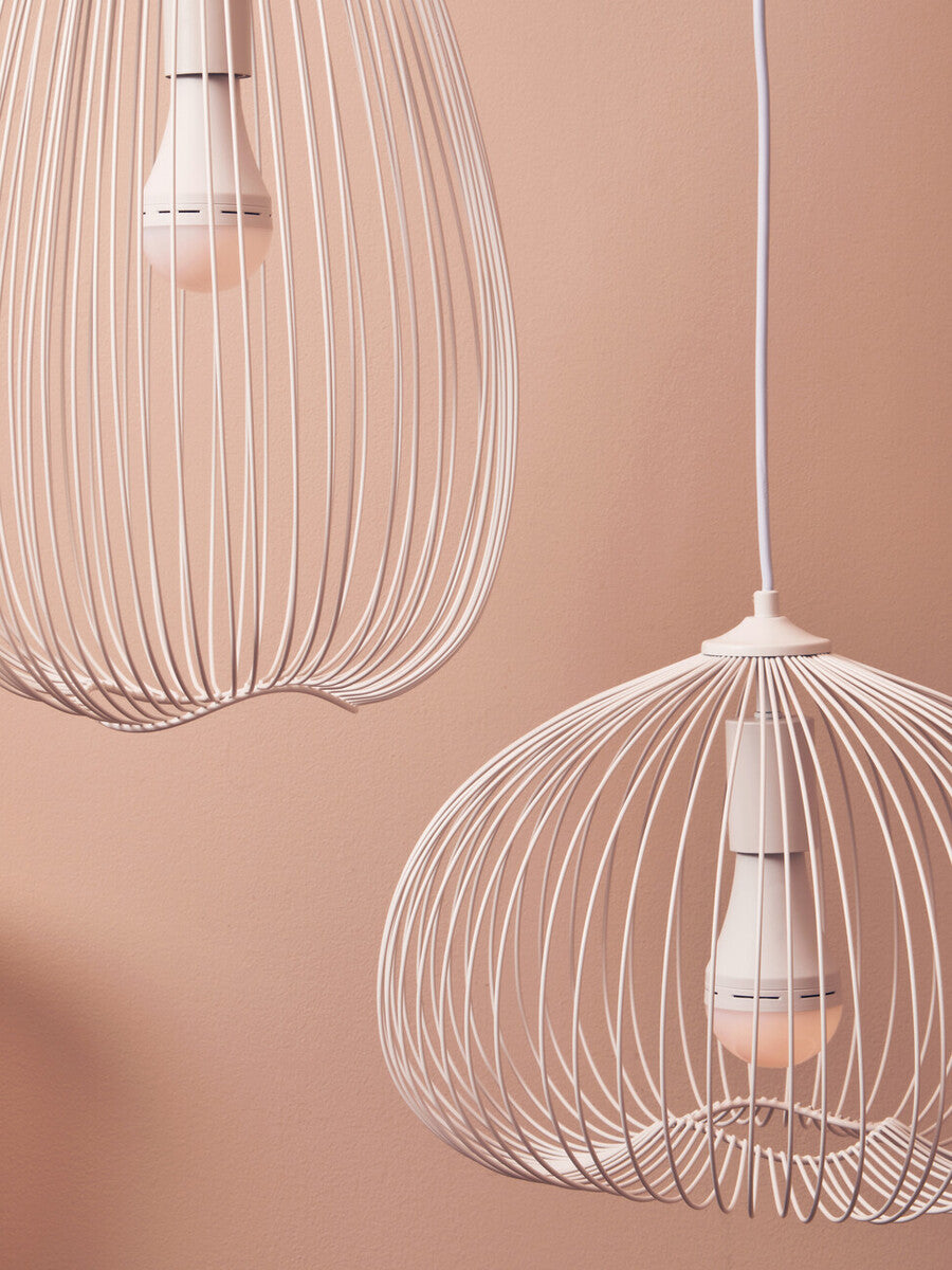 Lavis 1 Bulb White Finish Pendant Light