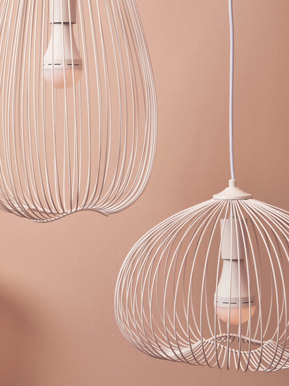 Lavis 1 Bulb White Finish Pendant Light
