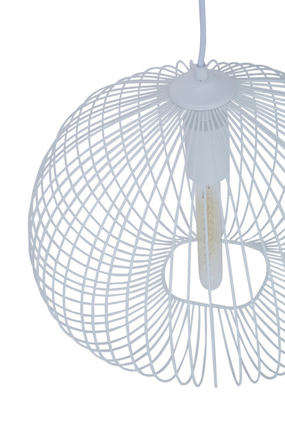 Lavis 1 Bulb White Finish Pendant Light