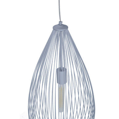 Lavis Teardrop Silver Pendant Light