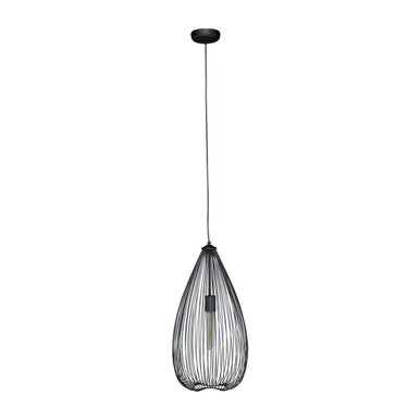 Lavis Teardrop Black Finish Pendant Light
