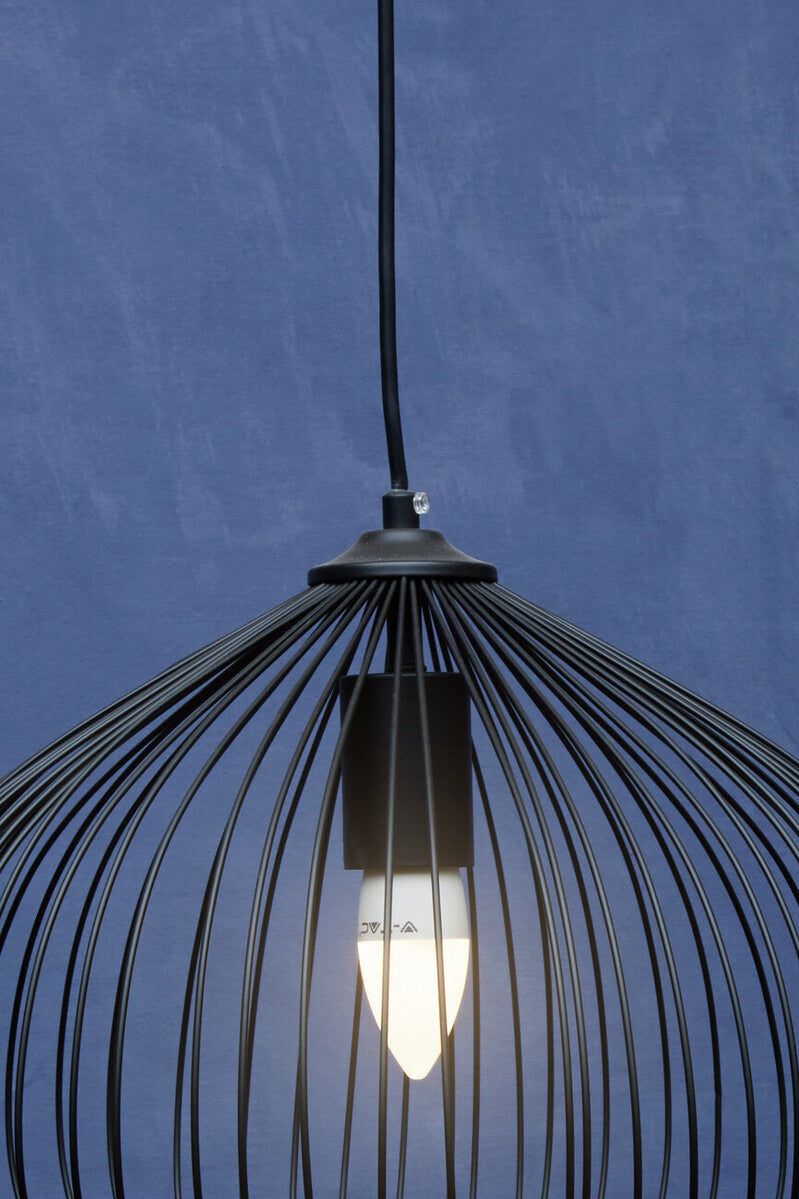 Lavis Black Finish Pendant Light