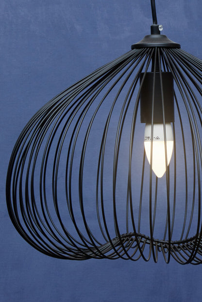 Lavis Black Finish Pendant Light