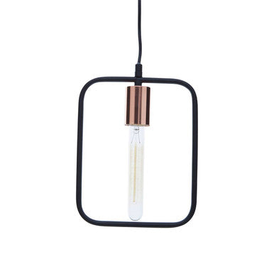 Lavis Black And Copper Finish Pendant Light