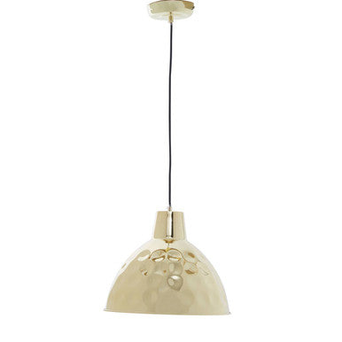 Leni Gold Finish Hammered Pendant Light 35cm