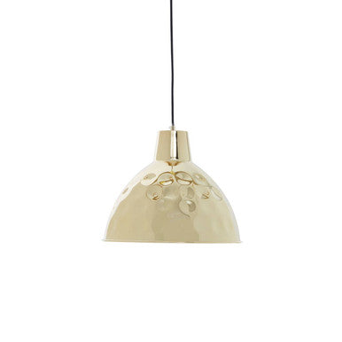 Leni Gold Finish Hammered Pendant Light 35cm