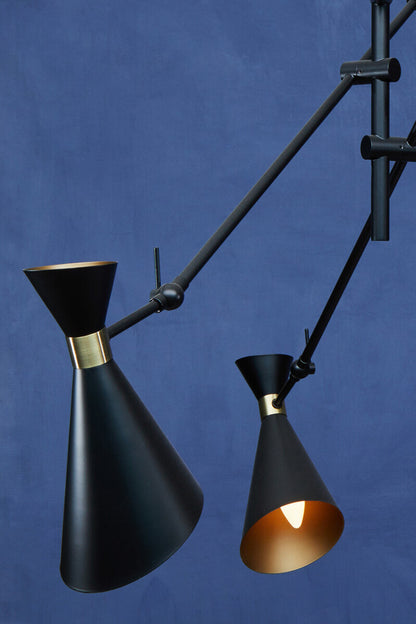 Linox 3 Shade Black And Gold Pendant