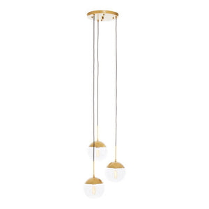 Revive Gold Finish 3 Bulb Pendant Light