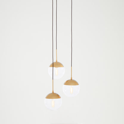 Revive Gold Finish 3 Bulb Pendant Light