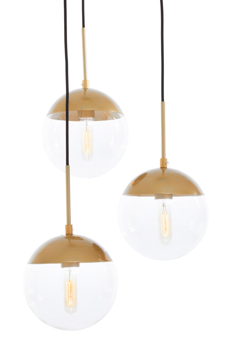Revive Gold Finish 3 Bulb Pendant Light