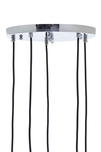 Revive Chrome Finish Five Pendant Lights