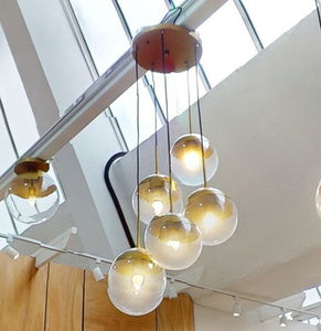 Revive Gold Finish Five Pendant Lights