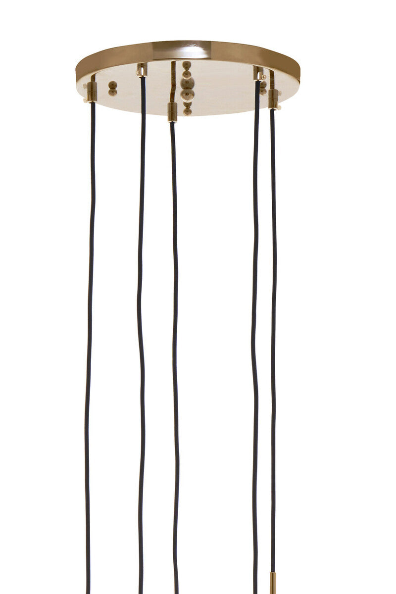 Revive Gold Finish Five Pendant Lights