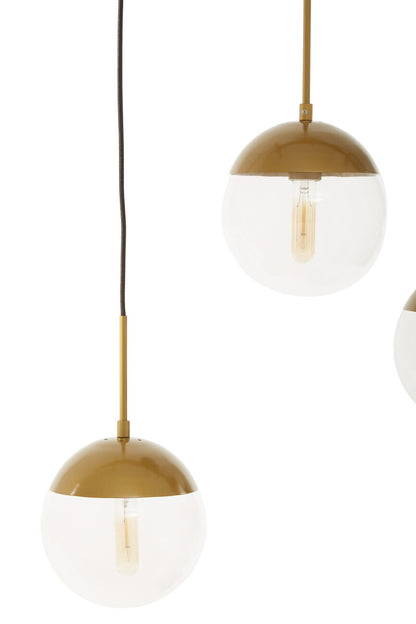 Revive Gold Finish Glass Shades Pendant Light