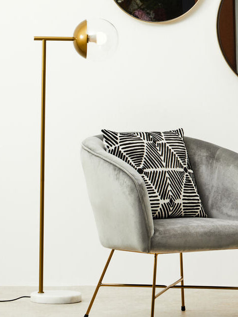 Revive Gold Finish Metal Floor Lamp