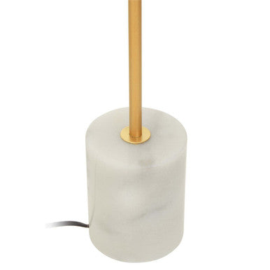 Revive Gold Finish Metal Table Lamp with White Marble Base