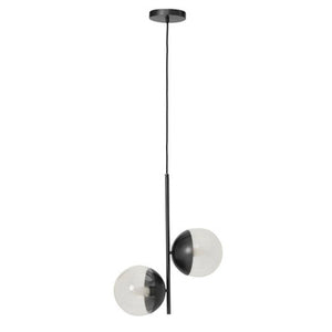 Revive Black Finish 2 Bulb Pendant Light