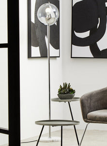 Revive Chrome Finish Metal Floor Lamp