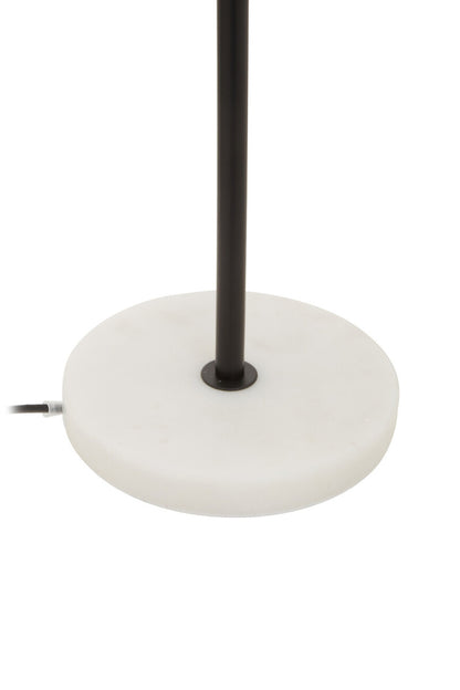 Revive Two Light Black Metal and Marble Table Lamp
