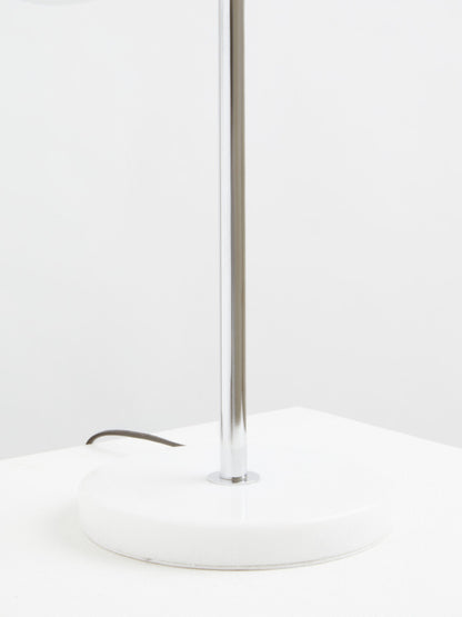 Revive Two Light Chrome and White Marble Table Lamp