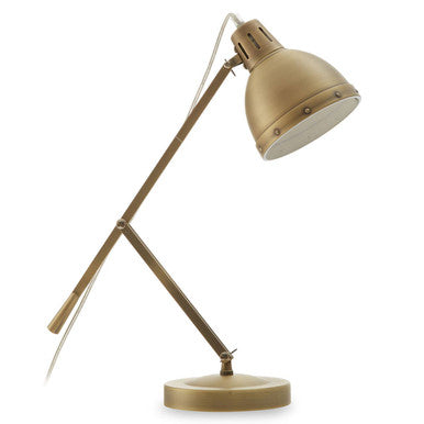 Jasper Adjustable  Desk Lamp in Brass Finish