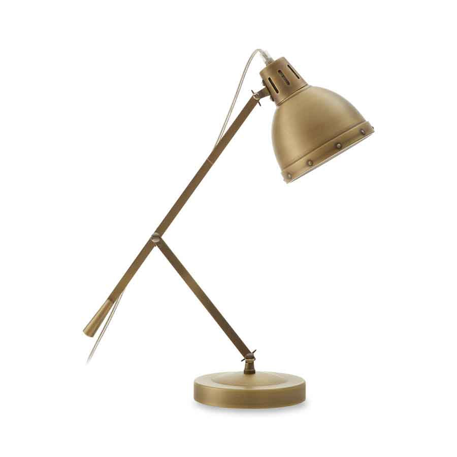 Jasper Adjustable  Desk Lamp in Brass Finish