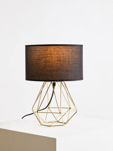 Wyra Black And Gold Finish Table Lamp