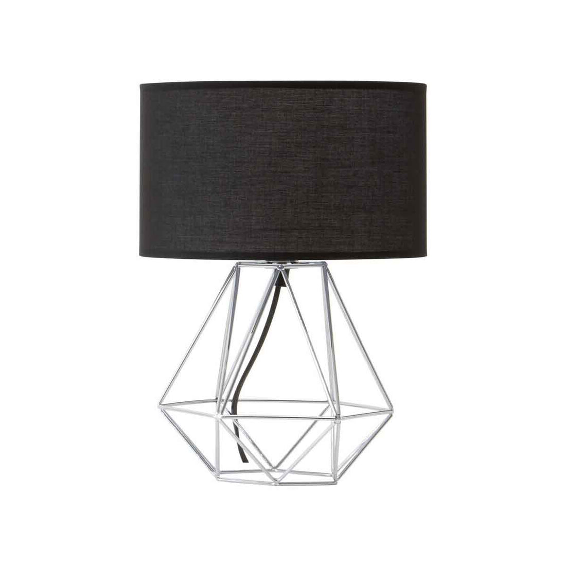 Wyra Black And Chrome Finish Table Lamp