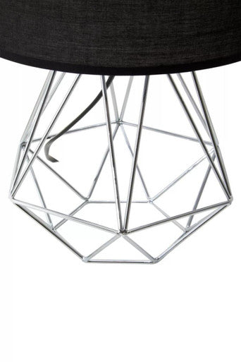 Wyra Black And Chrome Finish Table Lamp