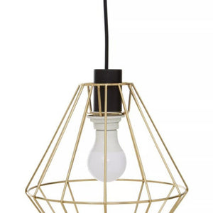 Champagne Gold Cage Pendant Light | Wyra