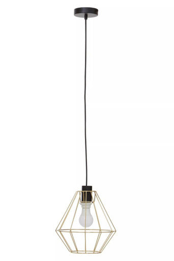 Wyra Champagne Gold Cage Pendant Light