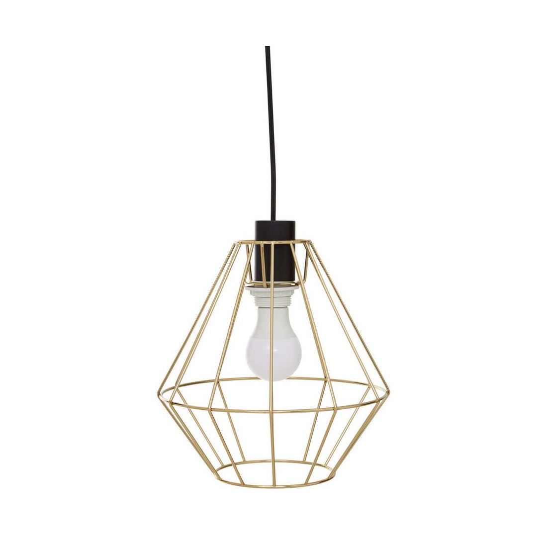 Wyra Champagne Gold Cage Pendant Light