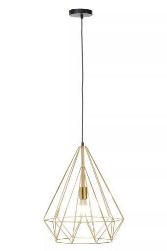 Wyra Champagne Gold Conical Pendant light
